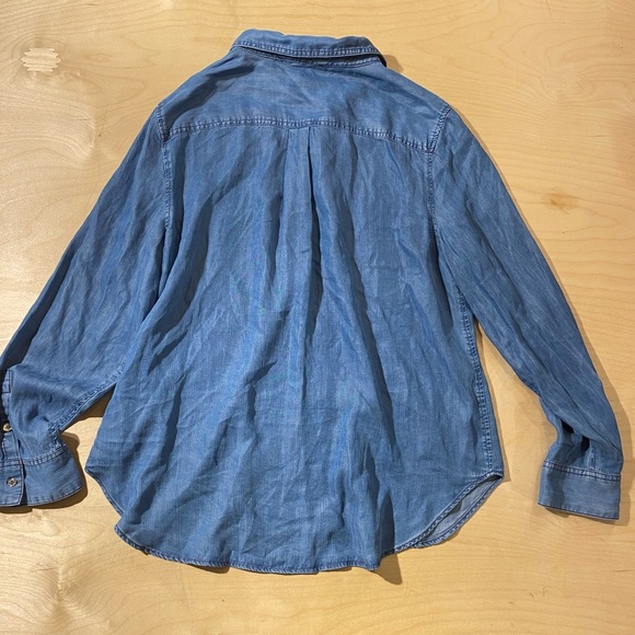 Tommy Hilfiger Blue Button-Up Denim Shirt XL (MT) - Picture 9 of 9